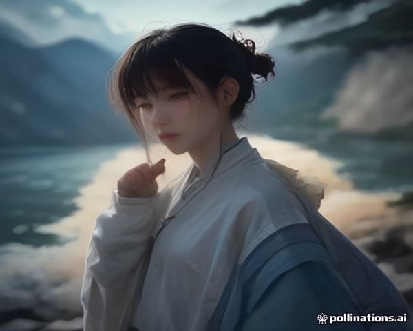 呦呦品牌创始故事——秦岭山间晨雾中梅花鹿悠然漫步，光线柔和温暖，象征呦呦品牌自然纯粹的东方美学起源